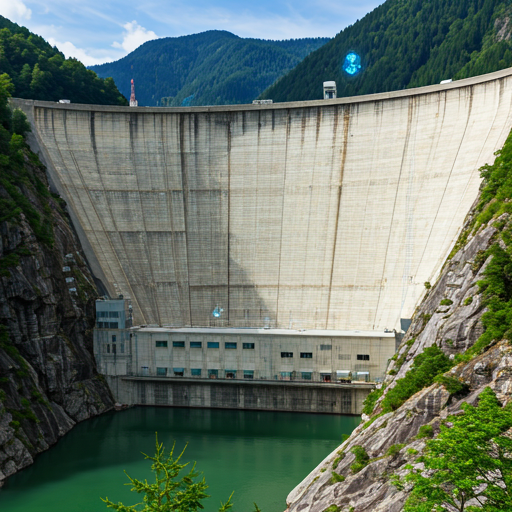 Hydropower dam canyon telemetry deployment